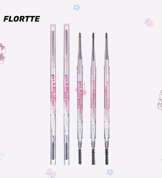 FLORTTE Nice To Meet Chu Slanted Eyebrow Pencil with Brush